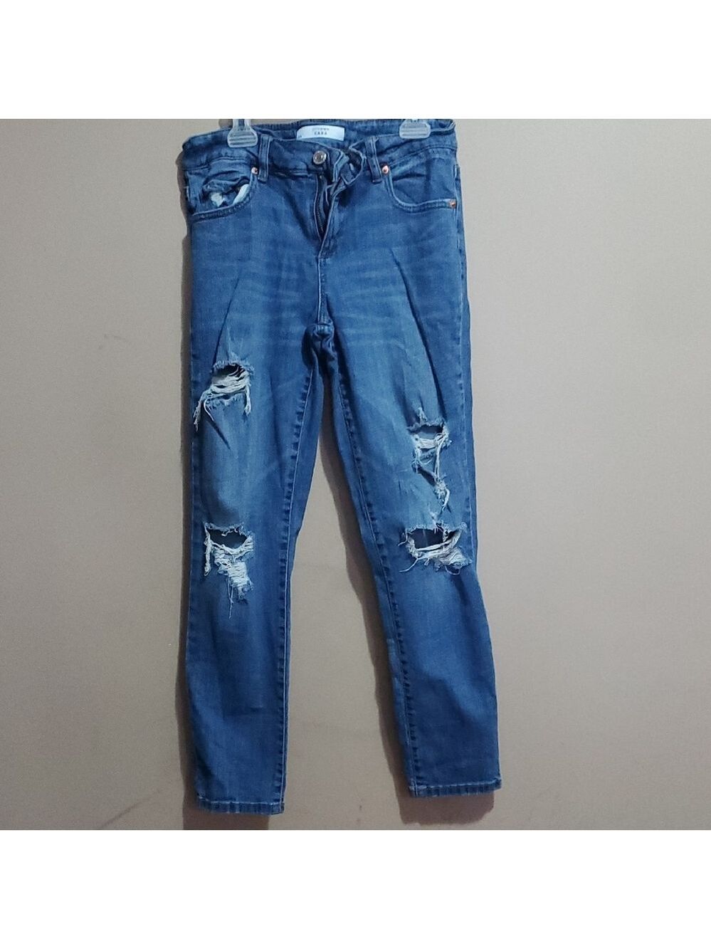 DYNDNM Cara Distressed Blue Jeans Size 26